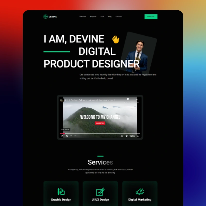 Devine - Personal Portfolio Framer Template